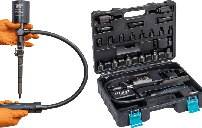 Hazet Extracteur pneumatique à percussion pour injecteurs Hazet – une pression douce sur les injecteurs diesel grippés